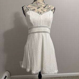 Gorgeous White Aqua Dress Size Small